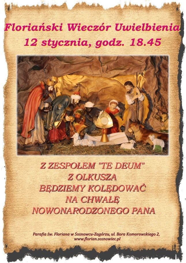 Zapraszamy na kolędowy Wieczór Uwielbienia