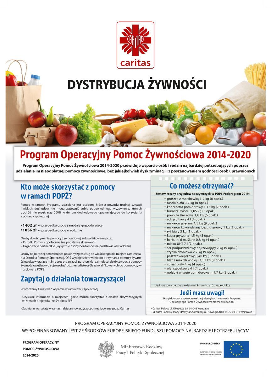 Program FEAD - POPŻ Pomoc Żywnościowa